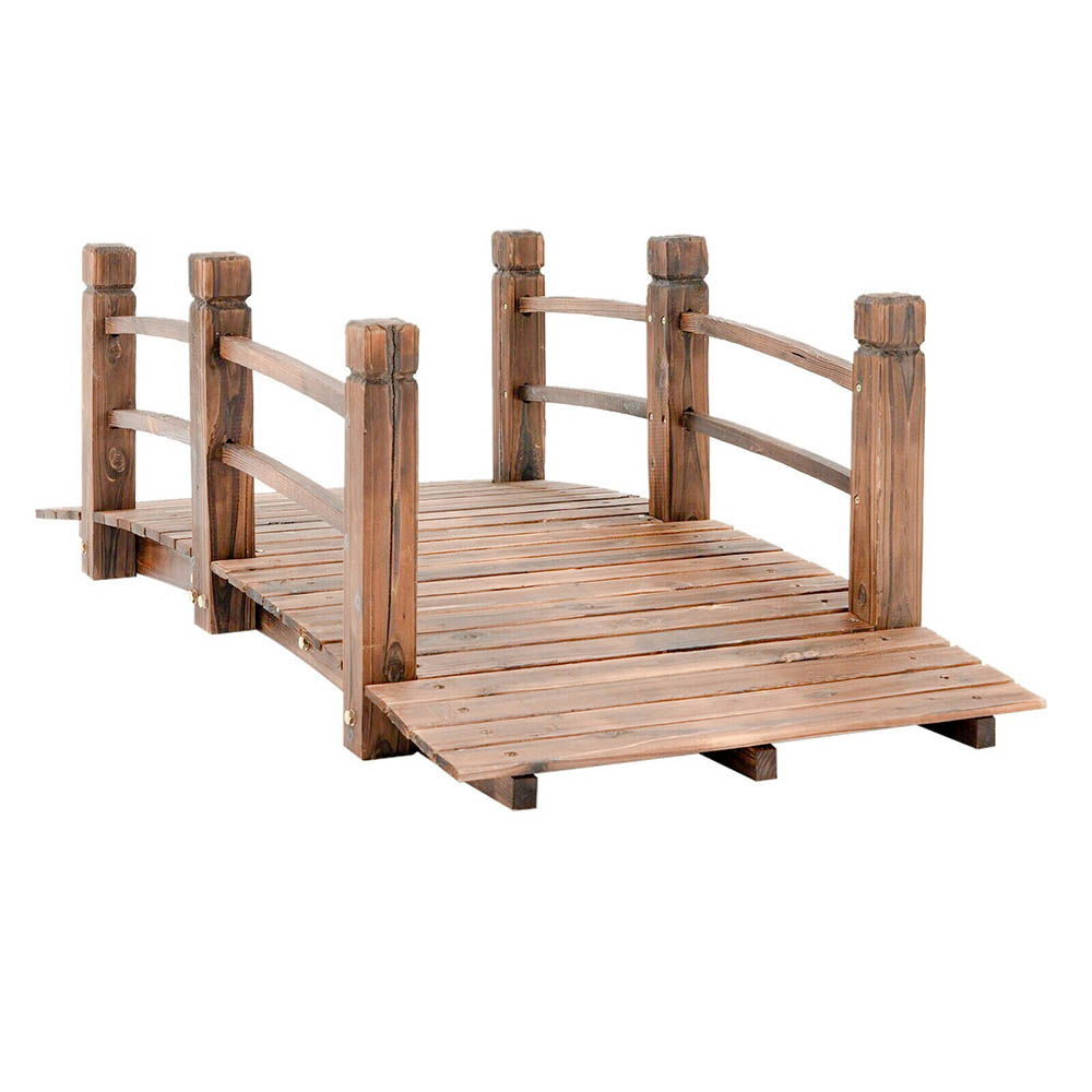 Záhradný drevený mostík.