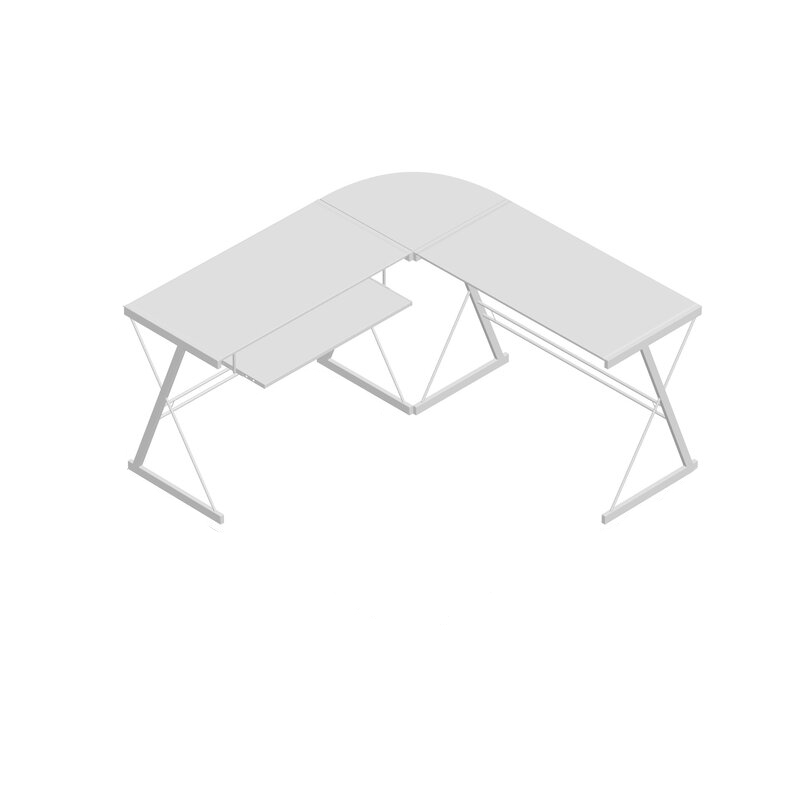 Písací Stôl V Tvare L- Biely
