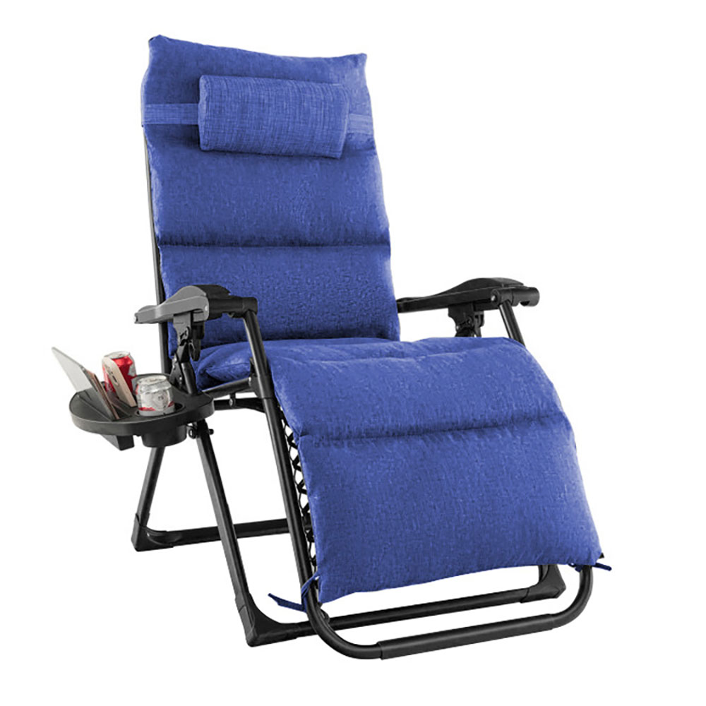 Polstrovaná stolička zero gravity, rôzne farby- modrá