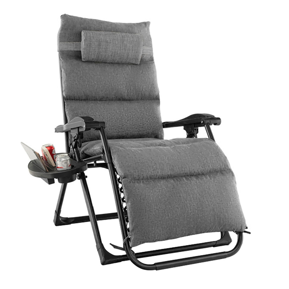 E-shop Polstrovaná stolička zero gravity, rôzne farby- sivá