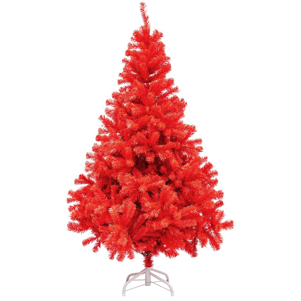Červený umelý vianočný stromček, 120 cm 230 vetiev