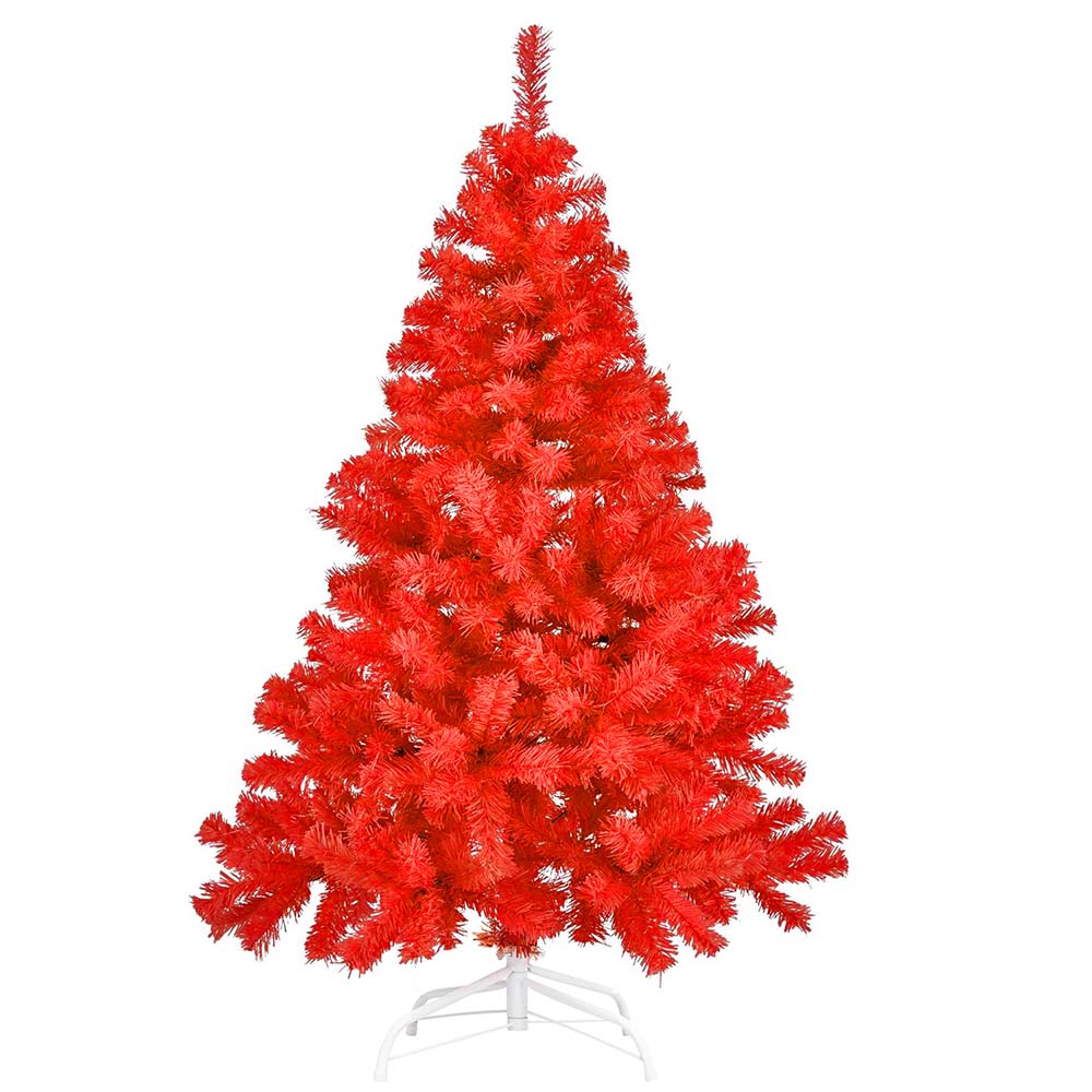Červený umelý vianočný stromček, 180 cm 708 vetiev