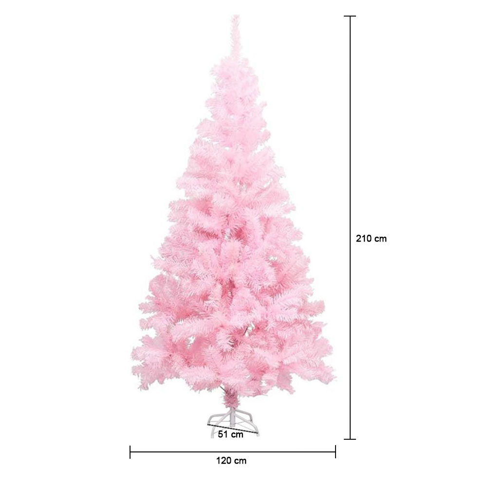 Umelý Vianočný Stromček Ružový, V Rôznych Veľkostiach, 210 Cm