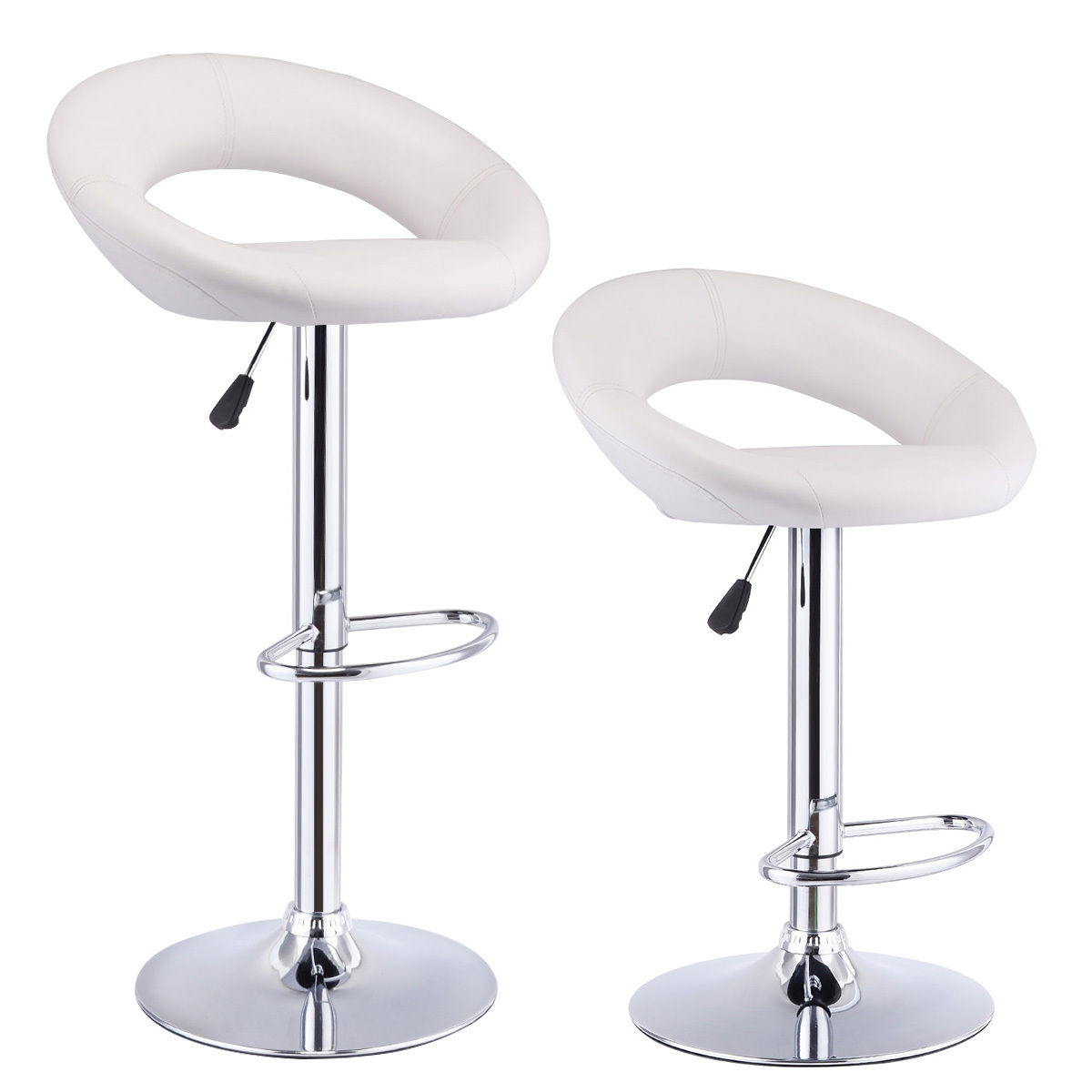 Barové stoličky, 2 ks, viac farieb- Biele