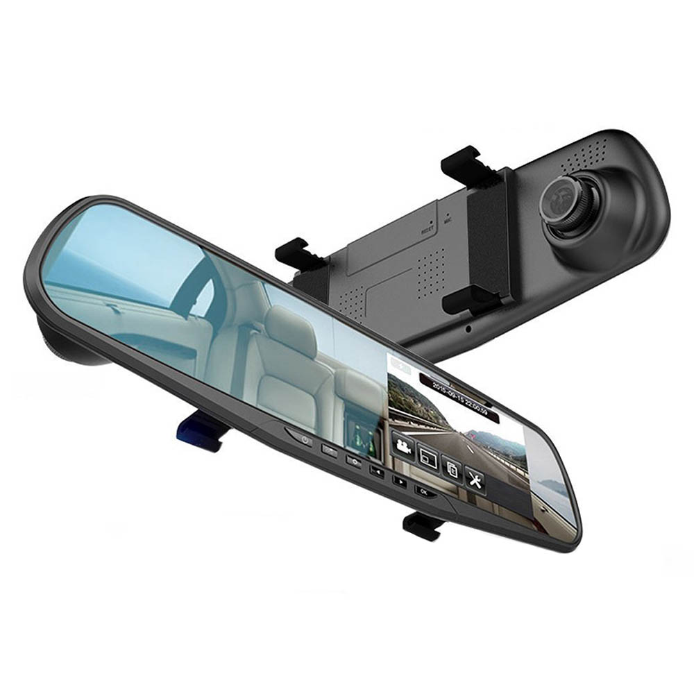 Kamera Zabudovaná Do Spätného Zrkadla Na Nahrávanie Udalostí Z Cestnej Premávky