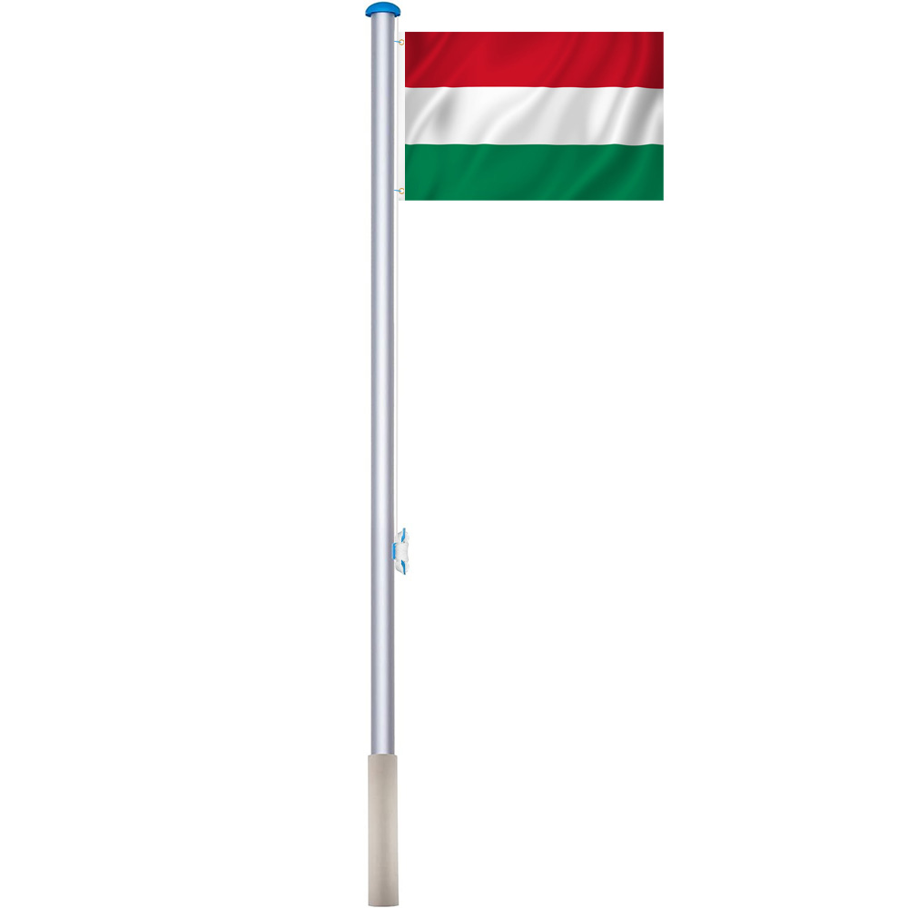 Vlajkový Stožiar S Maďarskou Vlajkou, 90x150 Cm