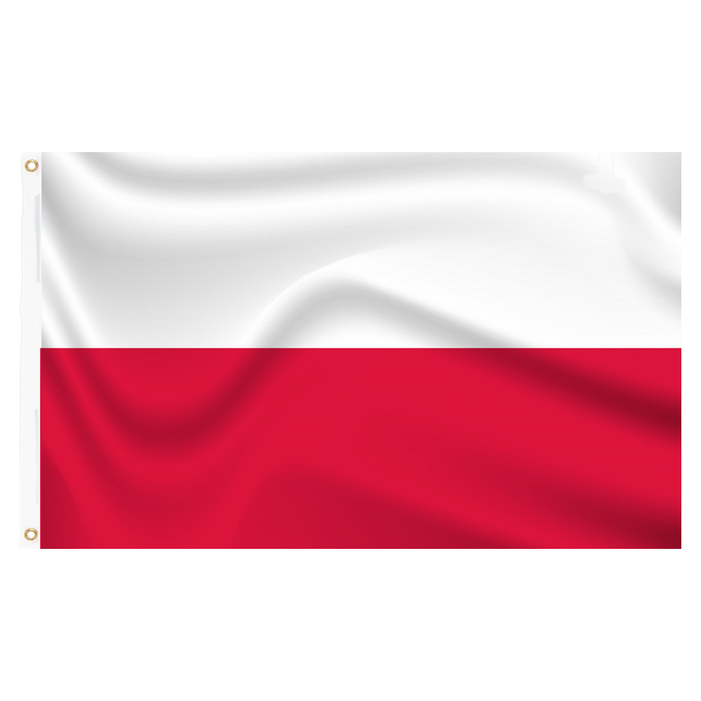 Vlajkový Stožiar S Polskou Vlajkou, 90x150 Cm