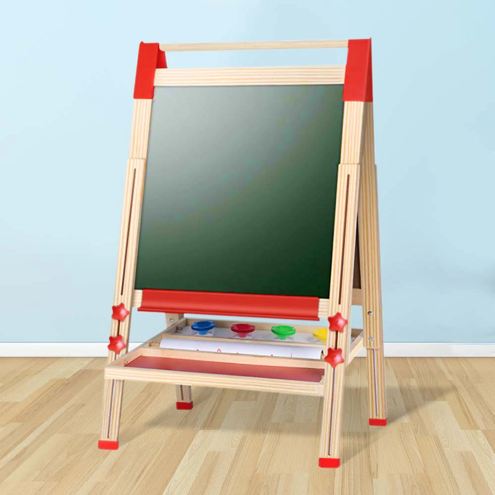 Drevená obojstranná hracia tabuľa pre deti