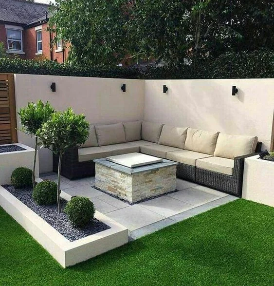 minimalistická moderní zahrada