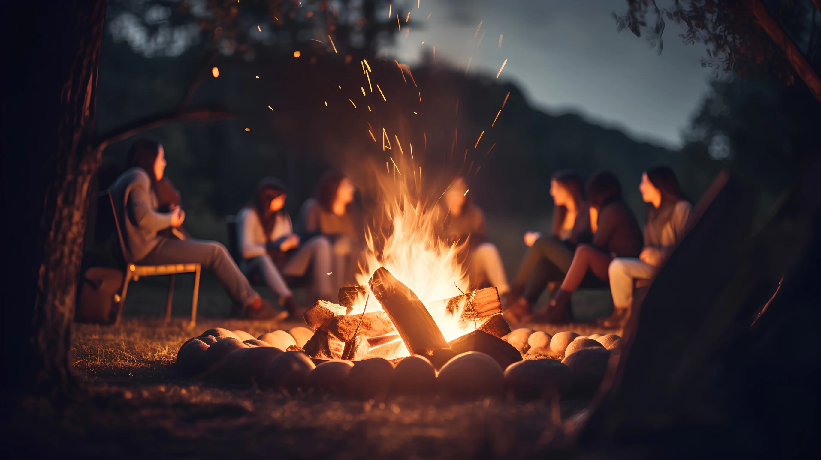 večerné aktivity pri ohni