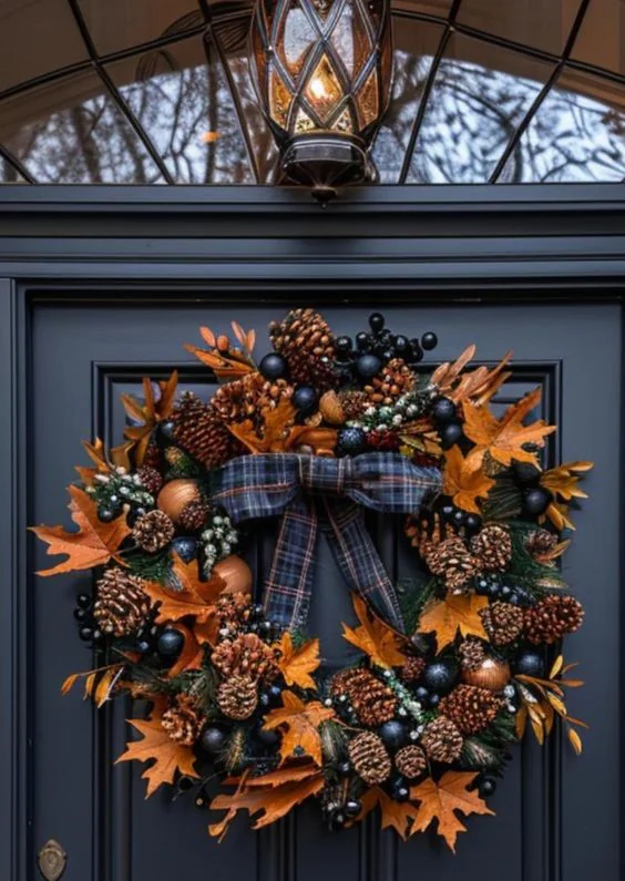 Jesenné listy, šišky a bobule na dekoráciu