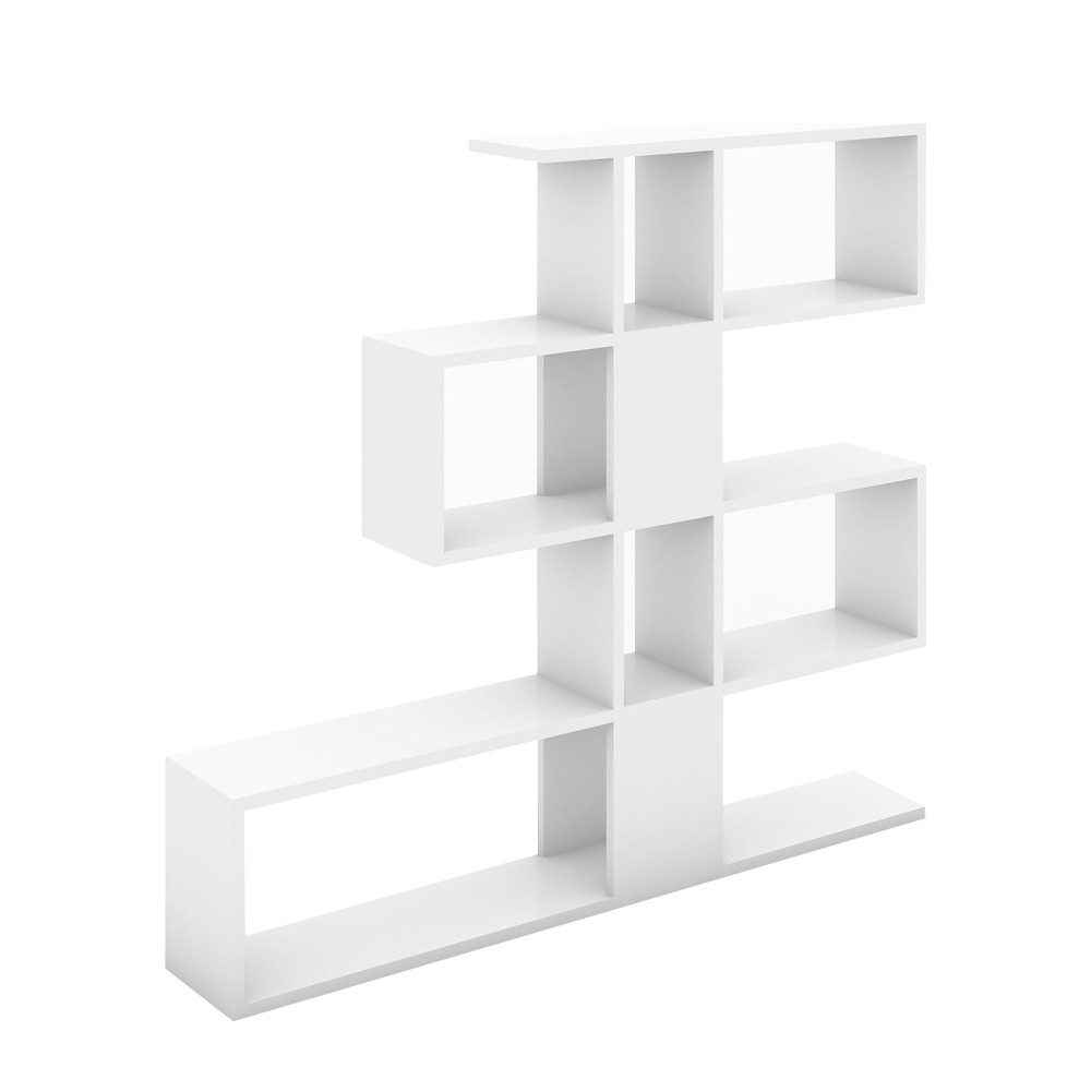 Moderná asymetrická polica 120x109x20cm biela