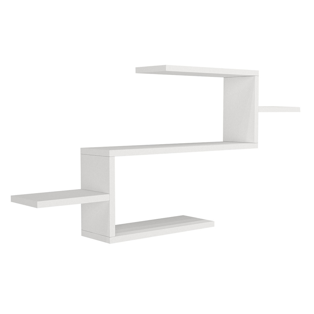 Nástenná polica 104x49,4x14,5cm Biela