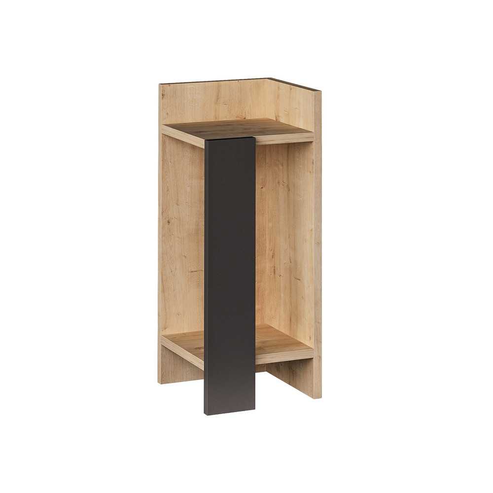 Nočný stolík s pravou stranou 60x25x27cm Antracit-Dub